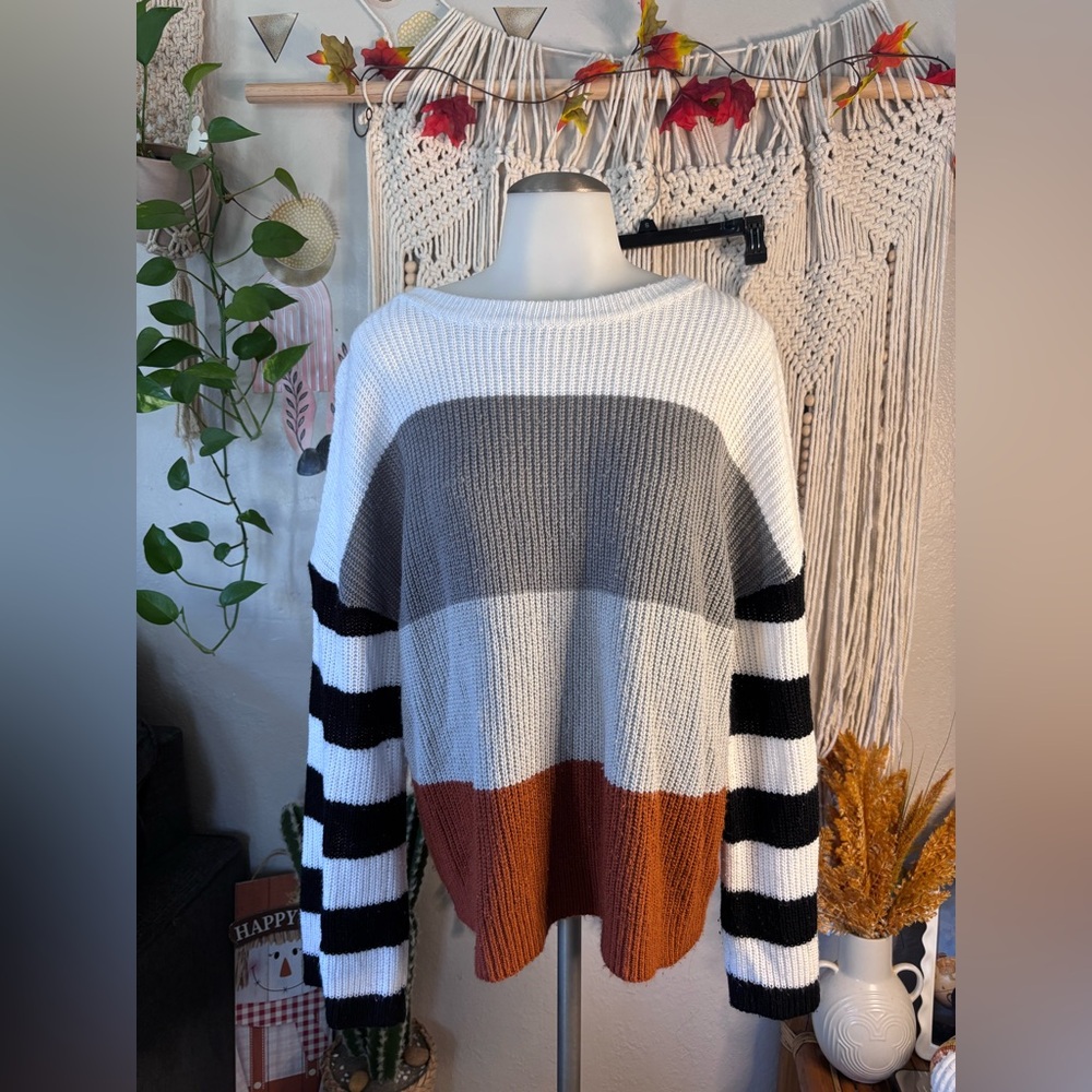 Striped Color Block Sweater